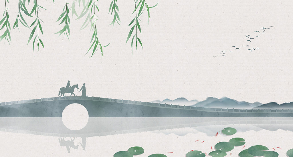 七夕中國(guó)風(fēng)展板